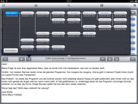 Threadansicht in NewsTap