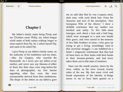 iBooks im Querformat
